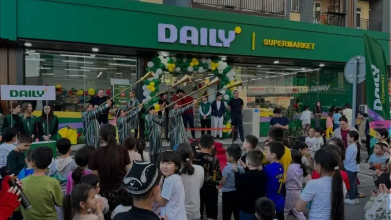Daily supermarket market entry in Tashkent, Uzbekistan